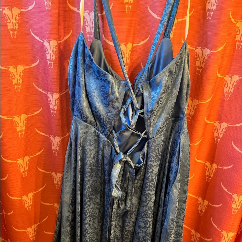 B Darlin Sky Blue Lace-Up Dress
